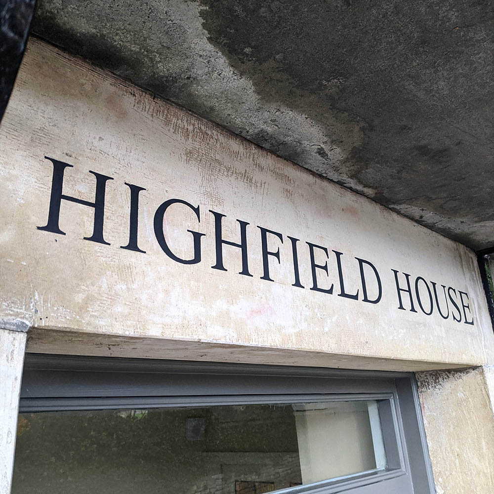 highfield-house_stone_lintel_house-name_signwriting