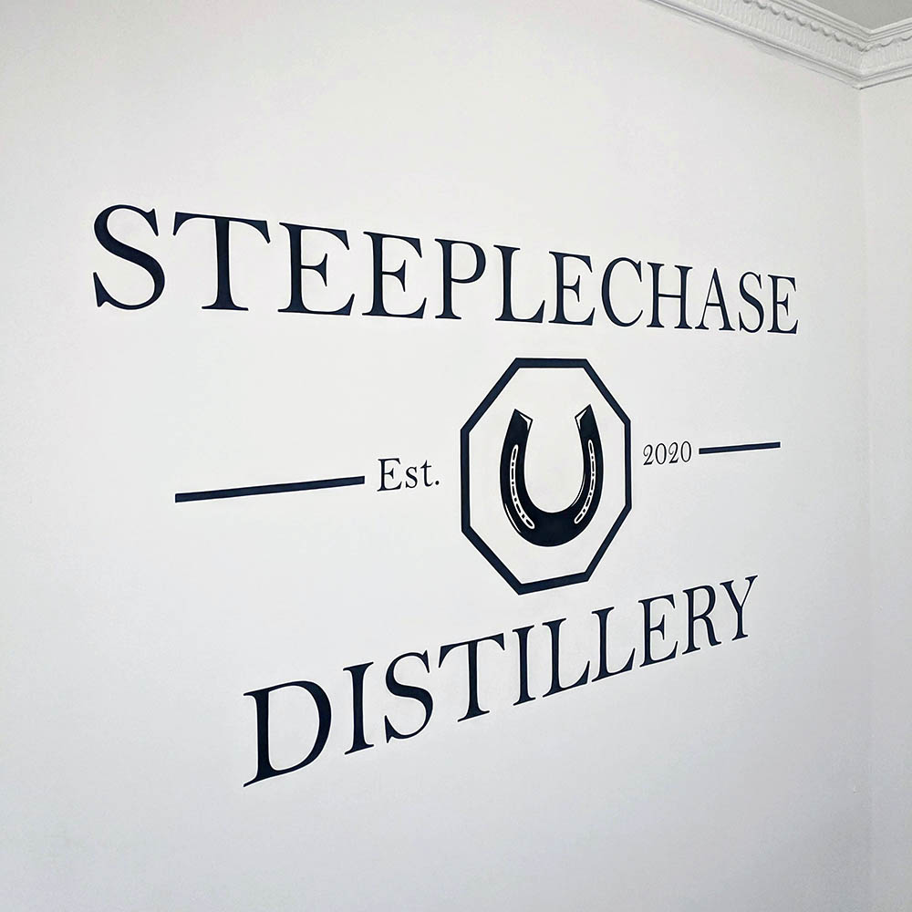steeplechase_distillery_gin_mural_logo_handpainted_cheltenham
